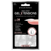 A Front View of Salon Perfect 305 Gel X-Tensions Clear Short Stilletto of retail unit carton packaging.